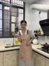 木允瑤日本廚房專(zhuān)用圍裙防水防油女2025新款家用夏季做飯圍腰工作服 釘扣背帶防水純煙蘭miffy花 曬單實(shí)拍圖