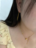 中國黃金黃金鳳尾耳線女款足金999耳飾時尚款生日節(jié)日禮物送女友老婆520 約0.93g+品牌禮盒 曬單實拍圖