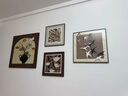 科芝中古風(fēng)高級感客廳裝飾畫(huà)沙發(fā)背景墻抽象藝術(shù)壁畫(huà)法式復古組合掛畫(huà) A款 50*50+30*30*2+40*40cm 質(zhì)感紋理畫(huà)面+黑色鋁合金框 曬單實(shí)拍圖