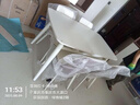 帕沙曼餐臺(tái)奶油風(fēng)巖板餐桌小戶型長(zhǎng)方兩用伸縮餐桌椅組合簡(jiǎn)約白色 1126Y 【純白】1.3米餐桌1126Y+4椅 6404Y 曬單實(shí)拍圖