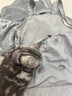 智宙擼貓圍裙抱貓專用衣服貓咪剪指甲防抓固定貓神器圍裙防毛衣不粘毛 夏季灰色擼貓擼貓【帶洞】 70*65CM 曬單實(shí)拍圖