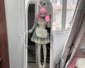 閃動(dòng)少女（SHANDONGSHAONV）洛麗塔Lolita蘿莉貓咪餐廳可愛(ài)op短小女仆lo連衣裙圍裙日系洛麗塔 藍粉色無(wú)贈品 L 曬單實(shí)拍圖