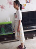 純貝兔（CHUNBEITU）童裝女童套裝兒童短袖連衣裙夏季新款雪紡裙子中大童學(xué)生半身套裙 gueen套裝裙 白色 150 建議身高145cm左右 曬單實(shí)拍圖