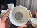 新款羊脂玉茶具套裝水墨白瓷禮物茶壺茶杯家用輕奢喝茶泡茶 水墨蓋碗10頭帶茶盤旅行裝 曬單實拍圖