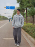 Gap【情人節(jié)】男女裝秋季新款印花抓絨寬松套頭連帽衫衛(wèi)衣786923 淺灰色 XL (180/100A) 亞洲尺碼 曬單實(shí)拍圖