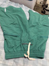 伍迪丹頓（WODYDATON）工裝短褲男夏季冰絲薄款運(yùn)動(dòng)休閑直筒中褲多口袋寬松沙灘五分褲子 果綠 2XL 【130-145斤】 曬單實(shí)拍圖