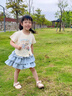 G.DUCKKIDS小黃鴨童裝女童套裝夏裝兒童寶寶衣服2025新款女孩夏季短袖蛋糕裙 圖片色套裝 130 (建議115-125cm 5.2-7周歲) 曬單實(shí)拍圖