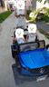 技速兒童電動(dòng)車四輪可坐大人雙人小孩玩具遙控童車四驅(qū)越野車可駕駛 烤漆紅：四驅(qū)全功能+10A大電瓶 曬單實(shí)拍圖