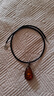 XD銀配件吊墜掛繩S925銀M扣項鏈繩子掛脖掛件繩皮繩手工編織玉墜繩 3mm黑色45厘米 曬單實(shí)拍圖