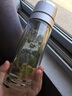 尚佳幫車載雙層泡茶杯摔不碎的玻璃杯茶水分離車載大容量水杯 商務(wù)黑-【贈杯套+杯刷】 600ml 一鍵開蓋高硼硅玻璃杯防摔 曬單實拍圖