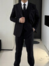 皮爾卡丹（pierre cardin）高檔輕奢西服套裝男士商務(wù)塔士多禮服新郎結(jié)婚西裝主持人宴會(huì)正裝 【三件套】青果領(lǐng)+7件壕禮 2XL 50碼 曬單實(shí)拍圖