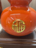 TaTanice中式客廳玄關(guān)陶瓷葫蘆擺件家居辦公室工藝裝飾品喬遷之喜搬家禮物 五福臨門流蘇葫蘆【紅】實(shí)木底座 曬單實(shí)拍圖