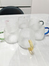 津盼輕奢高顏值錘紋玻璃杯套裝6個家用客廳耐高溫喝水待客杯子帶把手 錘紋玻璃杯【6個裝】 曬單實拍圖