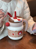 BABLOV水杯保溫杯女士大容量學生陶瓷覆膜內(nèi)膽茶水分離吸管杯子禮物 曬單實拍圖
