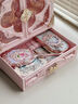 每遇（MEIYU)蝶戀花化妝品首飾收納盒桌面護膚品收納柜生日禮物送女生閨蜜 帶LED三色可調化妝鏡 需要電子賀卡聯(lián)系客服 粉紅色 1個(gè) 曬單實(shí)拍圖