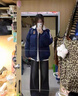 俞兆林國潮復(fù)古藏青色羽絨棉服女秋冬寬松oversize學(xué)院風(fēng)休閑百搭外套潮 藏青色高質(zhì)量 M 曬單實(shí)拍圖