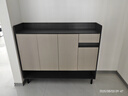 立太（LEADTEK）實(shí)木鞋柜門(mén)口入戶(hù)柜鞋架家用門(mén)口多層家用鞋子收納一體靠墻玄關(guān)柜 【實(shí)木生態(tài)板】星空灰120*32*100 曬單實(shí)拍圖