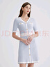 SCOFIELD【小香風(fēng)】女裝法式優(yōu)雅復(fù)古撞色V領(lǐng)針織連衣裙夏新款 黑色 L 170 曬單實(shí)拍圖