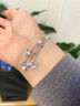 ALLOVE三生有杏純銀手鏈女雙層轉(zhuǎn)運(yùn)珠手環(huán)七夕情人節(jié)禮物送女友老婆生日 曬單實(shí)拍圖