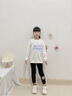 真維斯童裝女童秋季套裝2026新款中大童秋裝兩件套兒童超好看衛衣牛仔褲 【圓領(lǐng)衛衣】白色/藍字藍粉花 140 曬單實(shí)拍圖