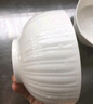 華青格家用面碗湯碗高白瓷釉下彩浮雕素雅花瓣6英寸碗2只裝  曬單實拍圖
