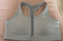耐克（NIKE）SWOOSH女子速干前拉鏈運動內衣秋季中強度支撐襯墊FN2732 423紫藍/白 M 曬單實拍圖