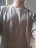 海上公路做舊水洗純棉T恤男士夏季圓領(lǐng)舒適簡約復(fù)古休閑短袖上衣 灰綠色 L 曬單實拍圖