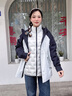 波司登2025新款沖鋒衣鵝絨服女短款三合一防風防水保暖外套B250331302 月光白/黑色|8050/8056|80MC M 165/88A 曬單實拍圖