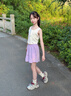 班尼路女童夏季套裝運(yùn)動(dòng)裙褲2025新款女孩涼感速干短袖洋氣短褲裙子夏裝 綠BN綠花小兔X+黑BN抱心兔XS 150 【推薦體重68-80斤】 曬單實(shí)拍圖