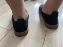 悍風(fēng)（HumgFeng）品牌透氣帆布鞋男2025秋季新款一腳蹬休閑鞋男百搭舒適懶人鞋男 黑色 39 曬單實(shí)拍圖