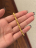 喜上眉梢喜飾黃金古法金珠999足金散珠硬金光面磨砂轉(zhuǎn)運珠路路通圣誕禮物 4mm重工古法珠3顆 約0.75g 曬單實拍圖