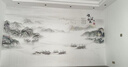 新中式山水畫電視背景墻壁布自粘裝飾墻紙沙發(fā)流水生財辦公室壁畫 款式11（尺寸定制） 宮廷絲綢布/平方 曬單實拍圖
