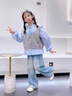 G.DUCKKIDS小黃鴨童裝女童套裝春秋季新款兒童衣服女大童學(xué)院風(fēng)襯衫馬甲秋裝 襯衫馬甲牛仔褲 150 尺碼11~12歲【140-150cm】cm 曬單實拍圖