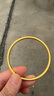 老鳳祥黃金手鐲足金實(shí)心古法磨砂素圈金手鐲結(jié)婚三金送老婆女神節(jié)禮物 足金60圈口約20.2克【厚壁中空】現(xiàn)貨 曬單實(shí)拍圖