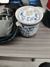 兮元記青花羊脂玉瓷玲瓏旅行茶具套裝纏枝蓮戶外便攜式快客杯一壺三杯 繁花玉瓷玲瓏快客杯 曬單實拍圖