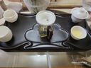 石福記實(shí)木茶盤整塊天然黑烏檀木茶臺(tái)茶托茶海簡(jiǎn)約家用辦公功夫茶具托盤 尺寸 50*25*5（cm）單茶盤 曬單實(shí)拍圖