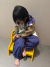 馬·拉丁（M.Latin）馬拉丁童裝T恤25夏裝新款男女童趣味印花假兩件撞色防曬長袖T恤 半漂白 130cm 曬單實拍圖
