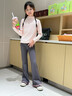 NAVIGARE女童打底衫秋季新款兒童長(zhǎng)袖T恤基礎(chǔ)內(nèi)搭舒適親膚百搭 【親膚高彈】淺粉 140 曬單實(shí)拍圖