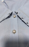 尚都比拉時尚優(yōu)雅襯衣女夏季刺繡翻領(lǐng)泡泡袖襯衫上衣 空氣藍 XL 曬單實拍圖