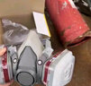 普達防毒面具防甲醛活性炭口罩/粉塵/苯/有機氣體噴漆印刷防毒面罩FD-410配3號濾毒盒 曬單實拍圖