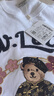 Teenie Weenie小熊女裝T恤2025夏新款新中式典雅印花時尚短袖上衣 象牙白 S (160) 曬單實拍圖