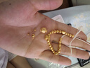 御邪黃金轉(zhuǎn)運珠足金999路路通光面金珠串珠吊墜隔珠520禮物 3毫米特供金珠兩顆 曬單實拍圖