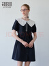 Teenie Weenie小熊女裝夏裝甜美少女感娃娃領(lǐng)學(xué)院風(fēng)休閑連衣裙 藏青色 S 曬單實(shí)拍圖