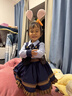 G.DUCKKIDS童裝洛麗塔公主裙女童連衣裙春秋季新款朱迪兔子警官生日禮服兒童 方領(lǐng)朱迪裙+領(lǐng)帶+短褲【不加絨】 120 尺碼5~6歲【110-120cm】 曬單實(shí)拍圖