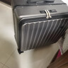 VCC鋁框行李箱拉桿箱側(cè)開蓋小型登機(jī)箱女深倉大容量旅行密碼箱皮箱男 灰色【鋁框加厚款-承重200斤】 20英寸 【側(cè)開登機(jī)箱+電腦倉】 曬單實(shí)拍圖