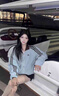 夏蓓朵雙面穿外套女夏秋季2025新款韓系穿搭條紋夾克寬松學(xué)生薄款棒球服 藍(lán)色 可雙面穿 L 105-115斤 曬單實拍圖