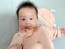 湯尼倍兒新生兒系帶連體衣春秋純棉女寶公主風(fēng)哈衣嬰兒夏季滿月服 粉色 /四季款 59cm 曬單實(shí)拍圖