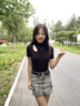 嘉麗薇短袖t恤女夏2025新款黑色韓版鏤空半高領(lǐng)t恤女正肩小個(gè)子緊身上衣 黑色【半高領(lǐng)鏤空】 M ( 90-102斤 ) 曬單實(shí)拍圖