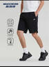 斯凱奇（Skechers）運(yùn)動(dòng)短褲夏季速干寬松透氣短褲休閑拉鏈口袋五分褲 碳黑色 L 曬單實(shí)拍圖