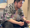 VANS范斯官方 男女情侶短袖上衣滿(mǎn)身貼紙印花 灰色 XS 曬單實(shí)拍圖